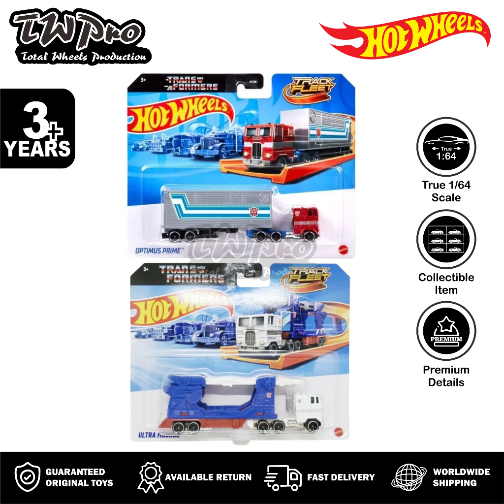 Hot Wheels Optimus Prime Track Fleet Transformers - Occasion