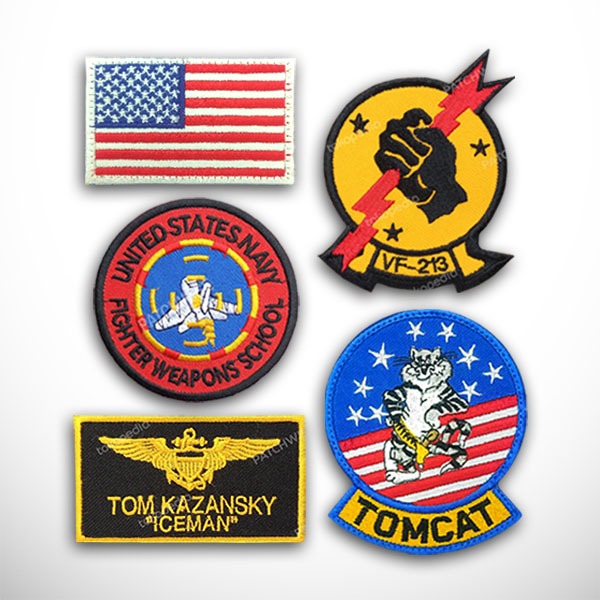 Custom Iceman Aviator Patch Set Embroidery Logo Emblem Insignia Fullset ...