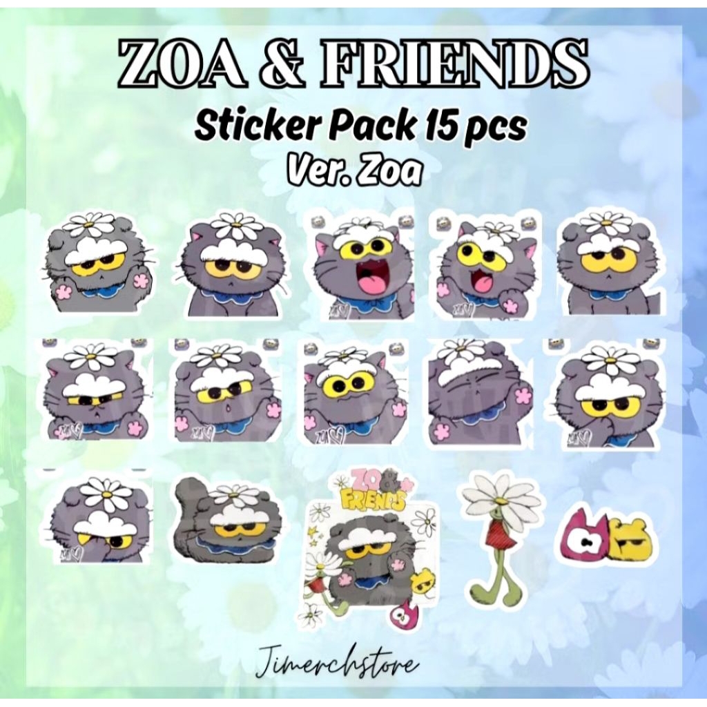 STICKER PACK ZOA ZO& FRIENDS GD GDRAAGON Characters contains 15 pcs set ...