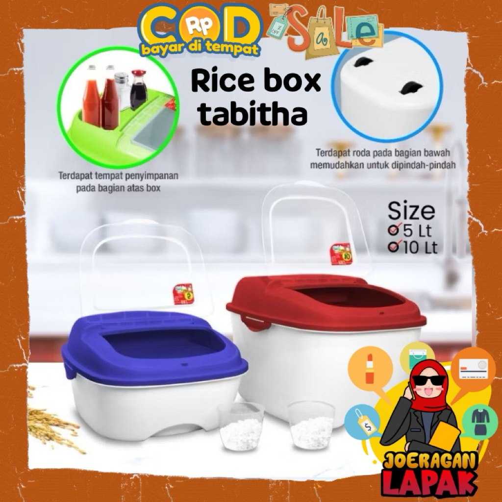 ️JOERAGANLAPAK ️ 5 LITER RBT RICE BOX TABITHA RICE BOX RICE STORAGE ...