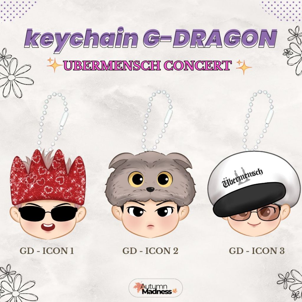 Keychain G-Dragon GD Head Character Ubermensh Tour Concert Icon GDragon ...