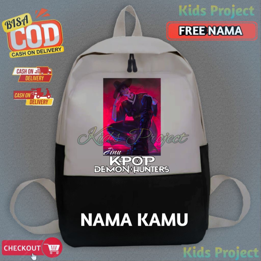 Jinu Saja Boys Kpop Demon Hunters Backpack School Bag | Shopee Malaysia
