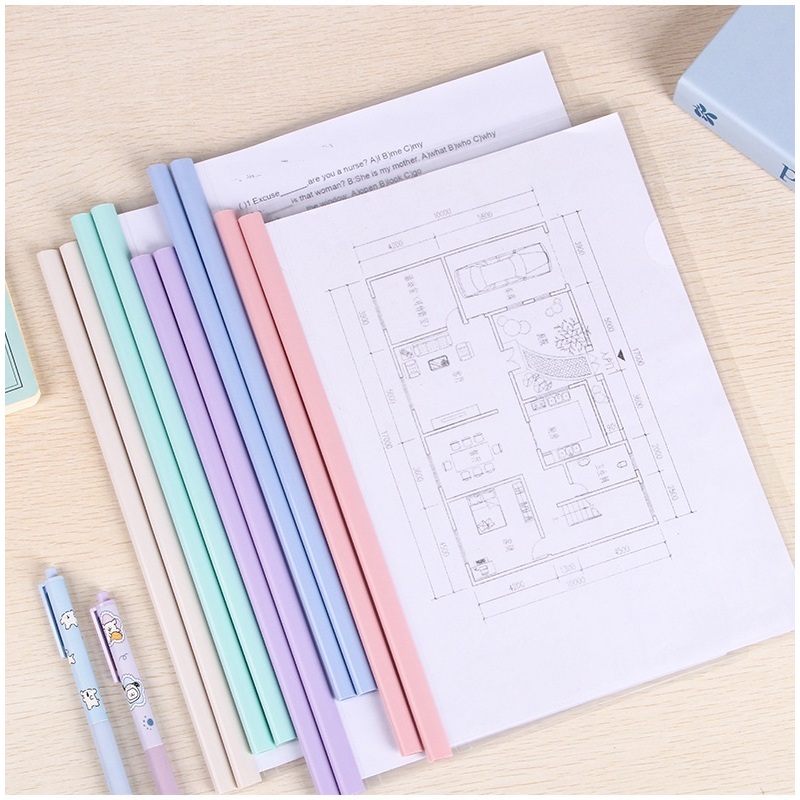 Set of 5 Document Folders A4 Transparent Archive Paper Files Office ...