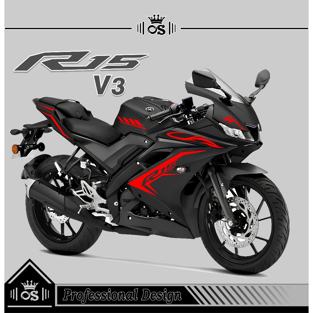 STRIPING R15 V3 / MTF 45 / CUTTING STICKERS / R15 MOTORCYCLE STICKERS ...