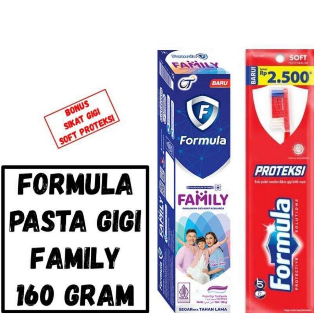 Family Formula Toothpaste 160g + Free Formula Toothbrush | Shopee Malaysia
