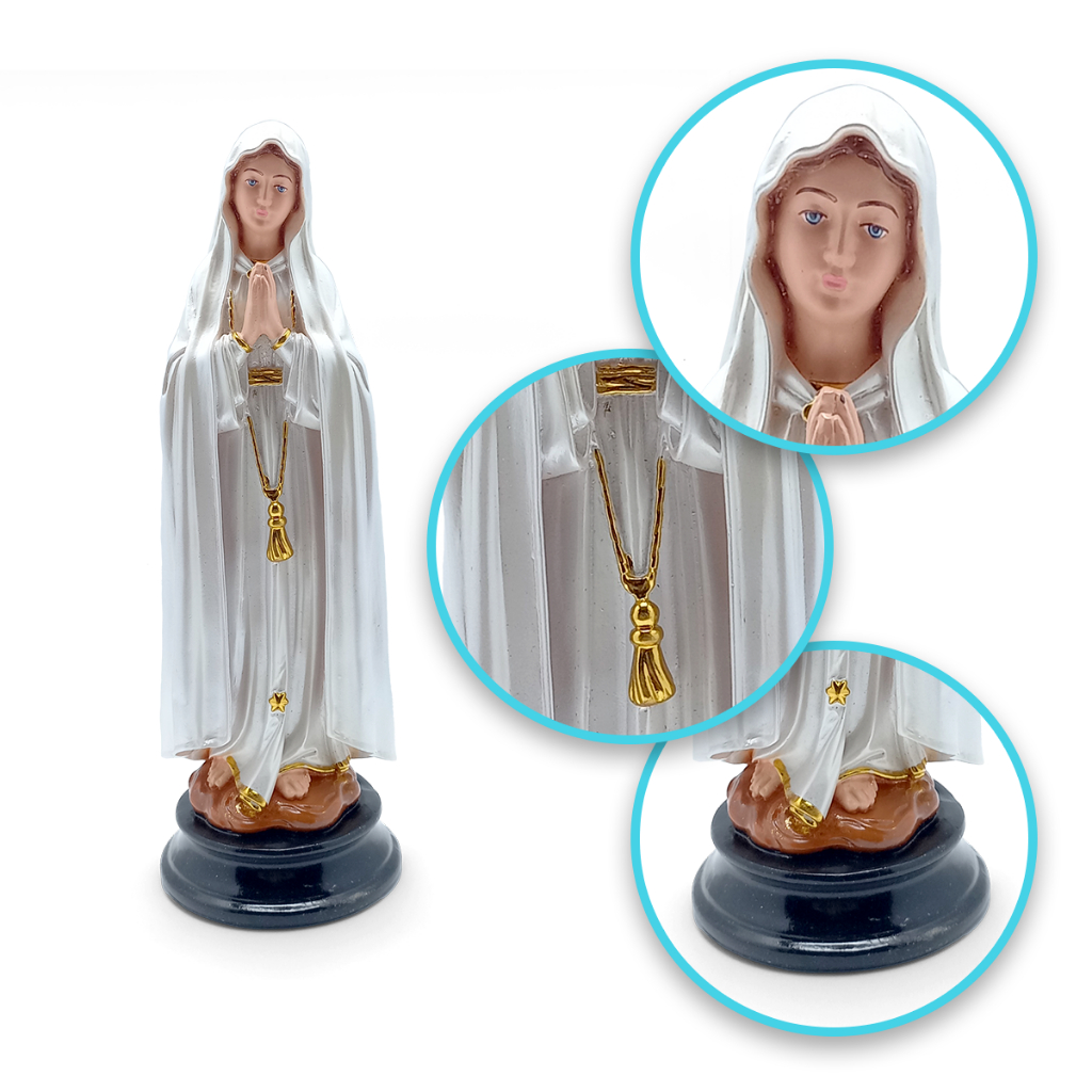 Statue of Our Lady Fatima Height 30 CM Pearl Color - Catholic Devotion ...