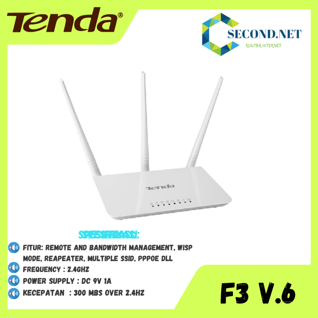 TENDA F3 Router V6 Version English Antenna Adapter | Shopee Malaysia