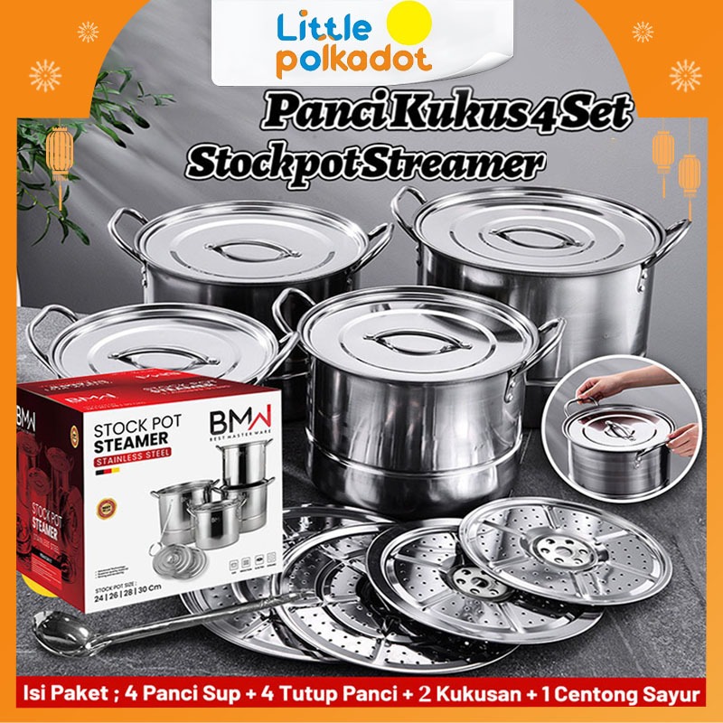 【Littlepolka dot】BMW Original Pot Steamer 4 Sets/Steamed Pan 4 Sets ...