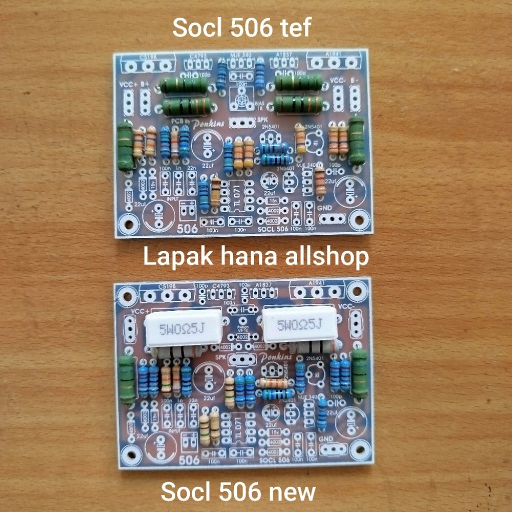 Socl 506 tef socl 506 new plus resistor taiwan copper leg pcb fiber fr4 ...