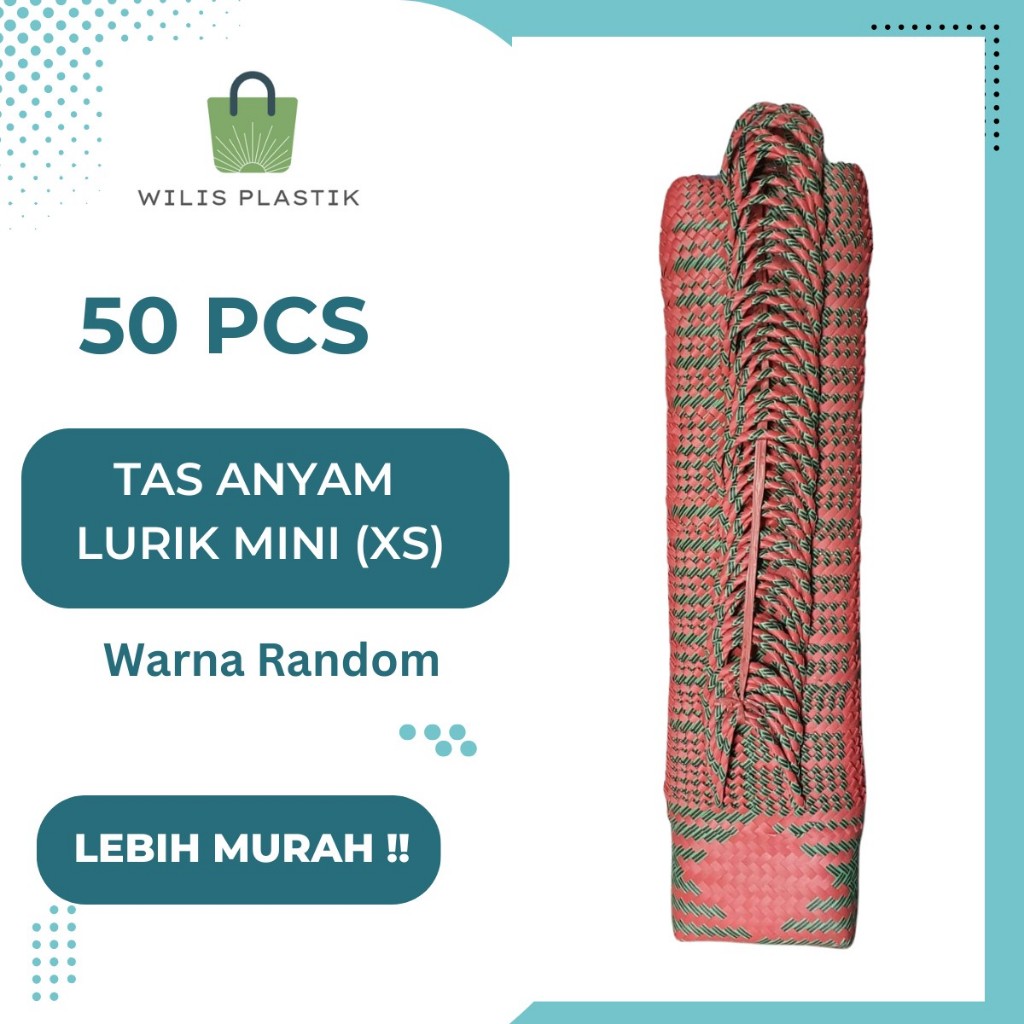 CHEAP PACKAGE 50 PCS Mini Lurik Plastic Woven Bags (XS) for Hampers ...