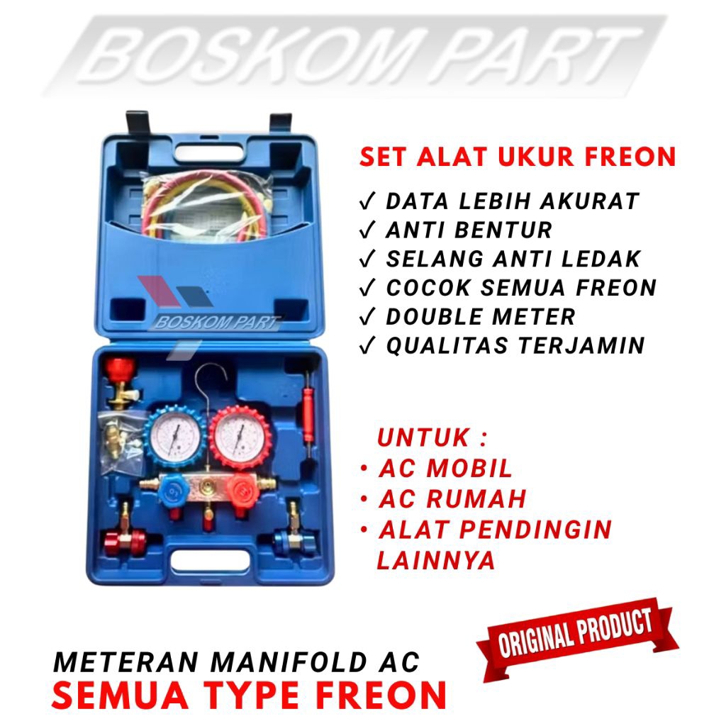 Testing manifold gauge AC double multi r134a r22 r410a r32 r404a Freon ...