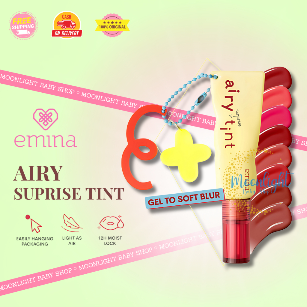 Emina Airy Surprise Tint 3g + Keychain | Emina Lip Tint | Shopee Malaysia