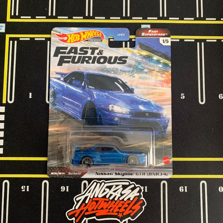 Hot Wheels 1/64 Nissan Skyline R34 Fast & Furious - Édition Fast Superstars #1/5 - Neuf