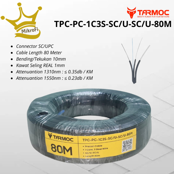 Cable Precon FO SC 80 M Preconnectorized Dropcore 80 Meter | Shopee ...