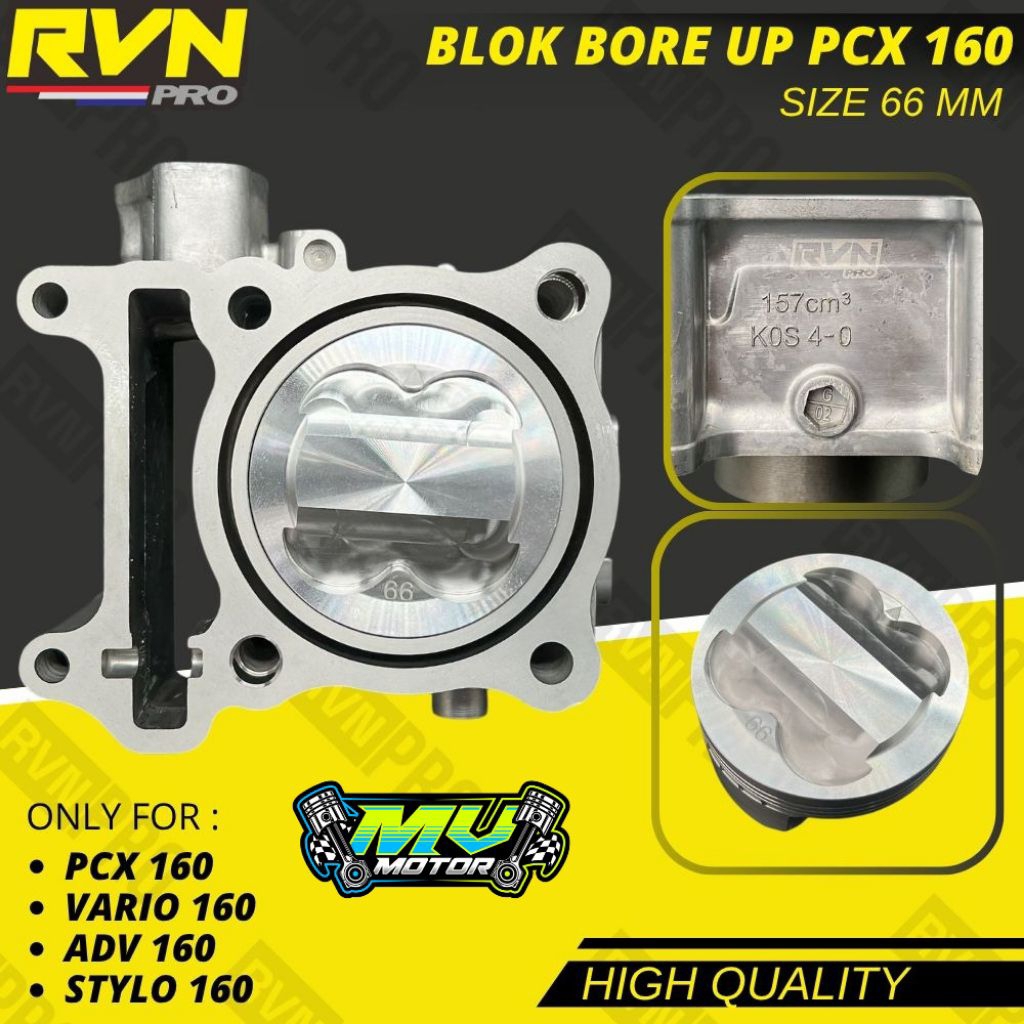 BELOK BLOCK SEHER BORING PACKAGE BORE UP PCX 160 VARIO 160 STYLO 160 ...
