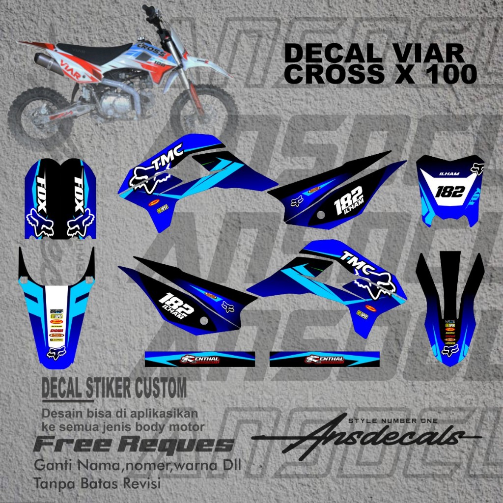 Viar Cross X 100 Sticker Mini Trail Sticker Viar Cross X 100 New Mini ...
