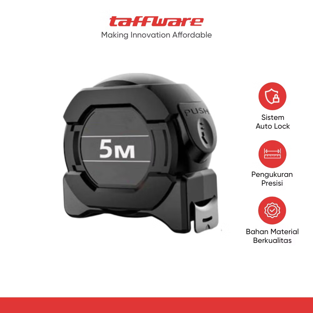 Taffware Roll Meter Retractable Ruler Automatic Locking 5M 10M | Shopee ...