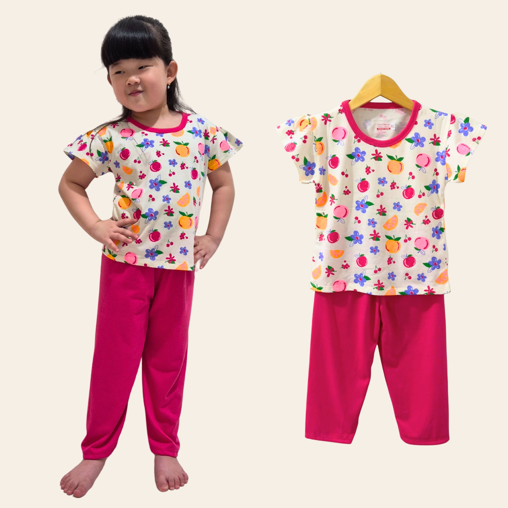 Vincie CP Set for Girls with Ruffle Sleeves, Ages 1-10 Years, Pink ...