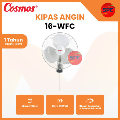 COSMOS WALL FAN 16 INCH 16-WFC / 16WFC OFFICIAL WARRANTY (MEDAN ...