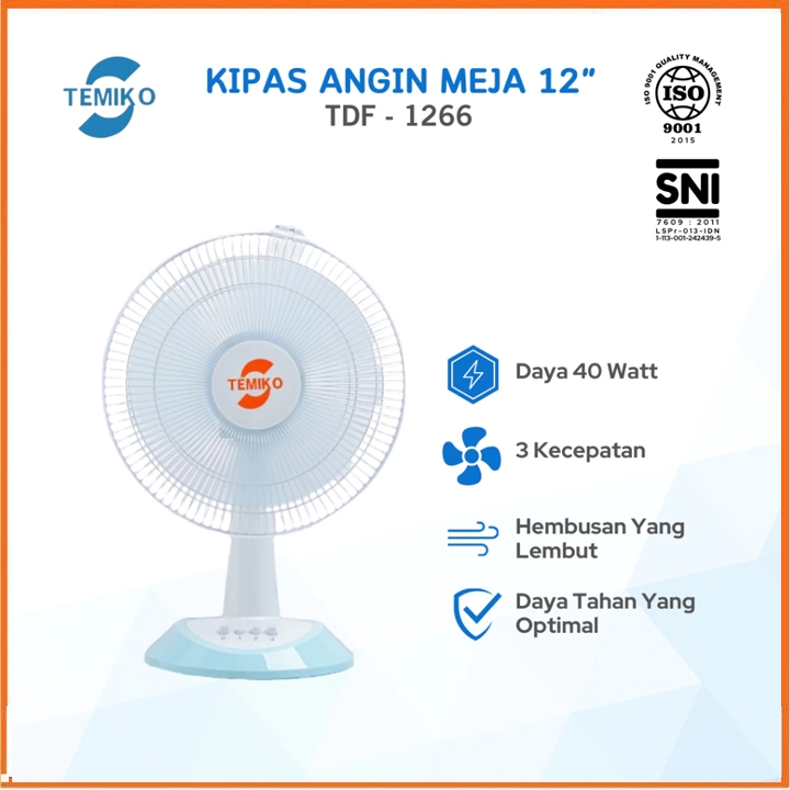 FAN TDF-1266 table/sitting Temiko Table Fan TDF-1266 | Shopee Malaysia