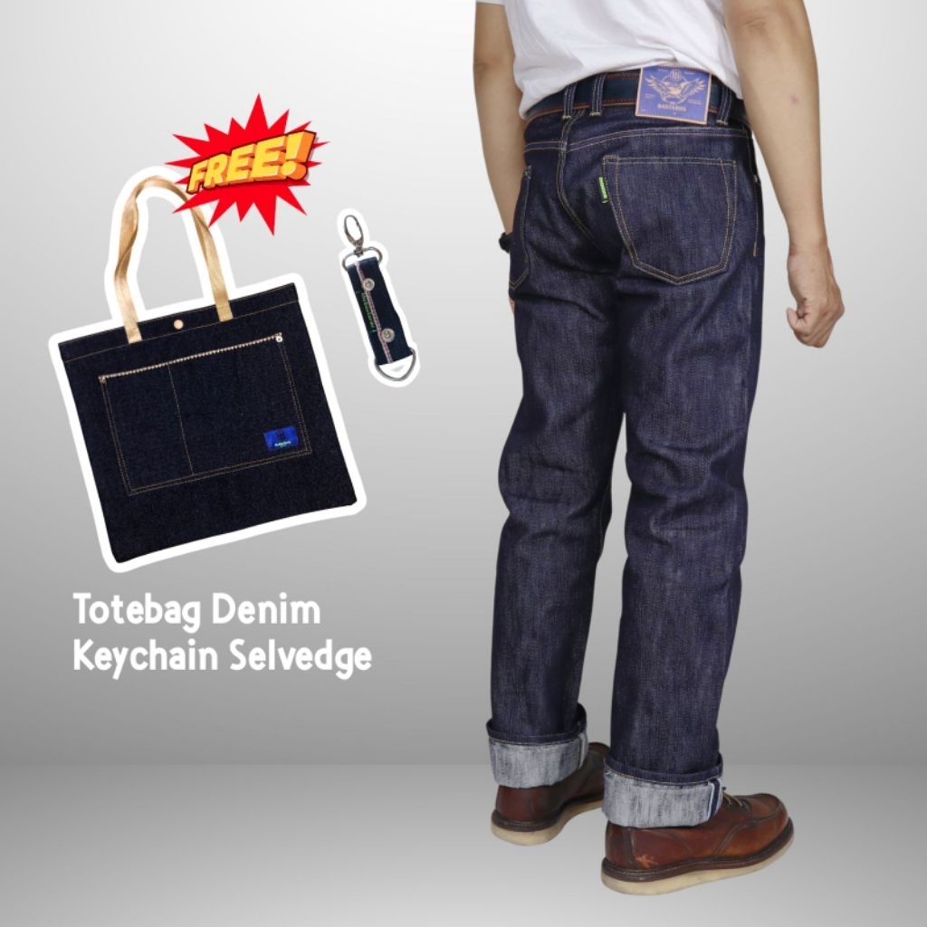 Sanforized selvedge jeans
 for men