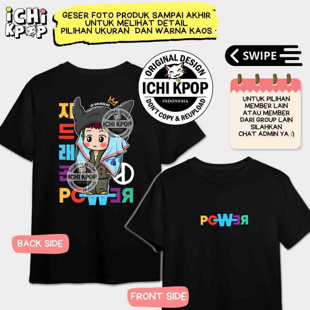 G-DRAGON GD BIGBANG T-shirt (FRONT AND BACK PRINT) kpop fanart korea ...