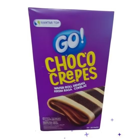 Go choco crepes wafer roll with chocolate flavored cream, 20 packs ...