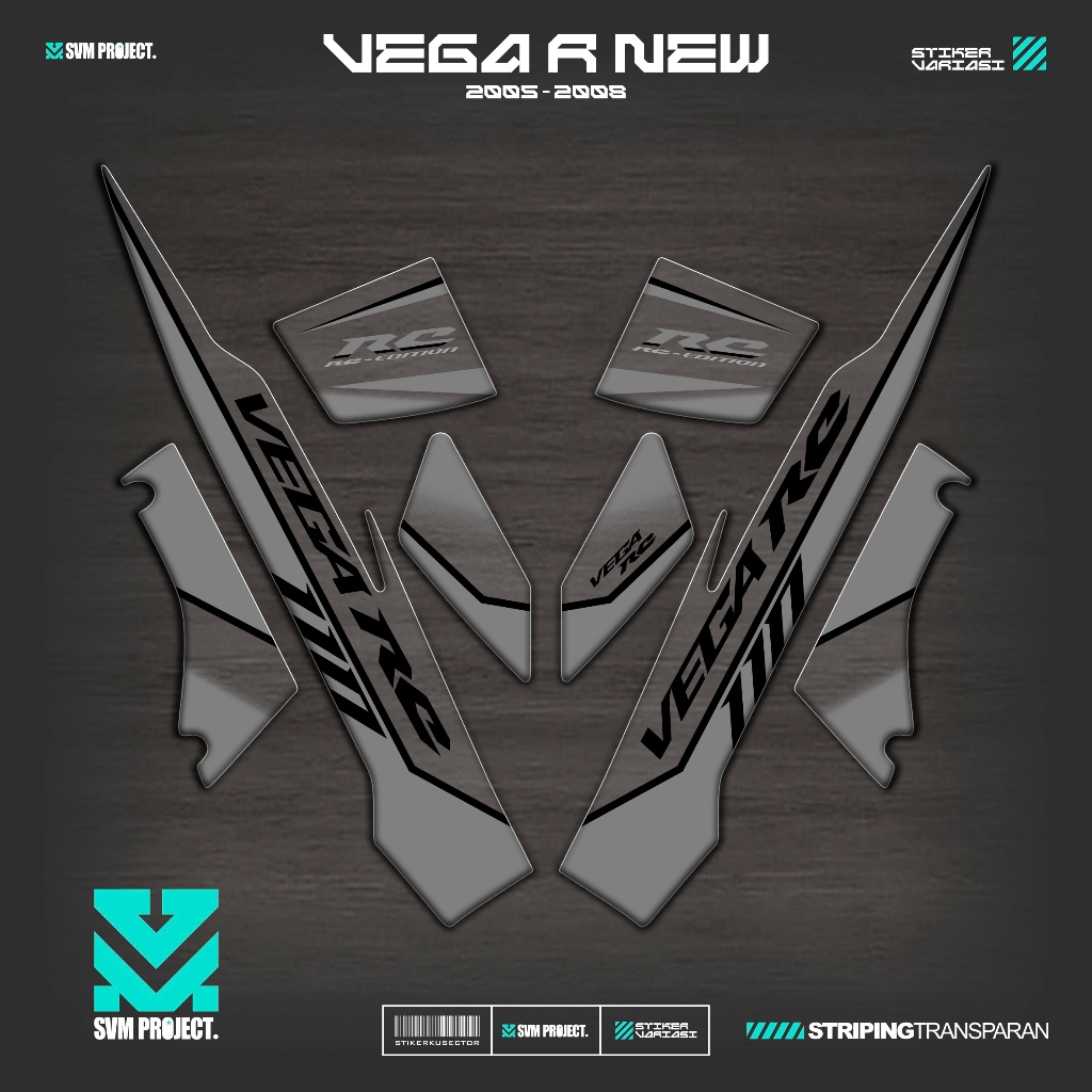 UV TRANSPARENT STRIPING VEGA R NEW MOTIF IP19 STICKER STICKER YAMAHA ...