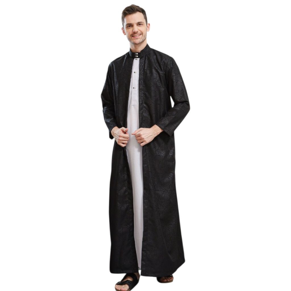 Family Muslim - Al-Azhar Navy 2in1 Long Sleeve Adult Men's Gamis Robe ...