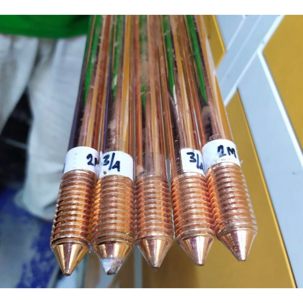 Bonded Rod 3/4 Inch 18 milli Copper Plating Rod Grounding Rod Copper ...