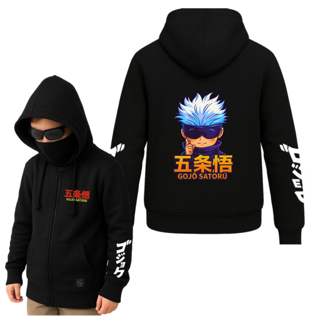 FREE NAME JACKET Anime Gojo Satoru Jujutsu Kaisen Boys' Hoodie Ages 4 ...