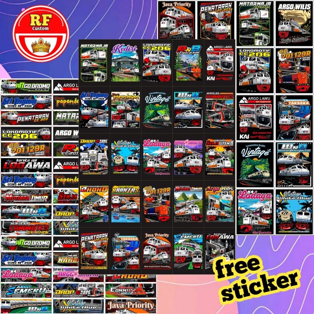 (free sticker) Indonesian Railway TCI Sticker Viral KAI Railfans ...