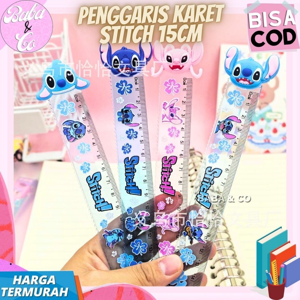 15cm STITCH RUBBER RULER UNIQUE CUTE RULER SURAH MOTIF STITCH LILO ...
