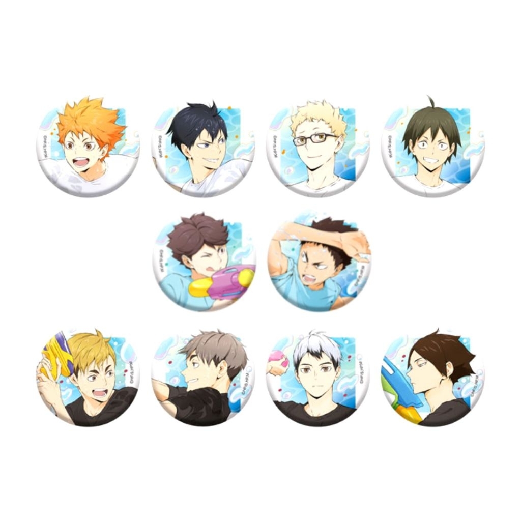 Hinata Shoyo Oikawa Tooru Figurine Tinplate Badge, Badge Haikyu Anime 9 Pièces, 58mm Sac Pins Cosplay Accessoires De Costume