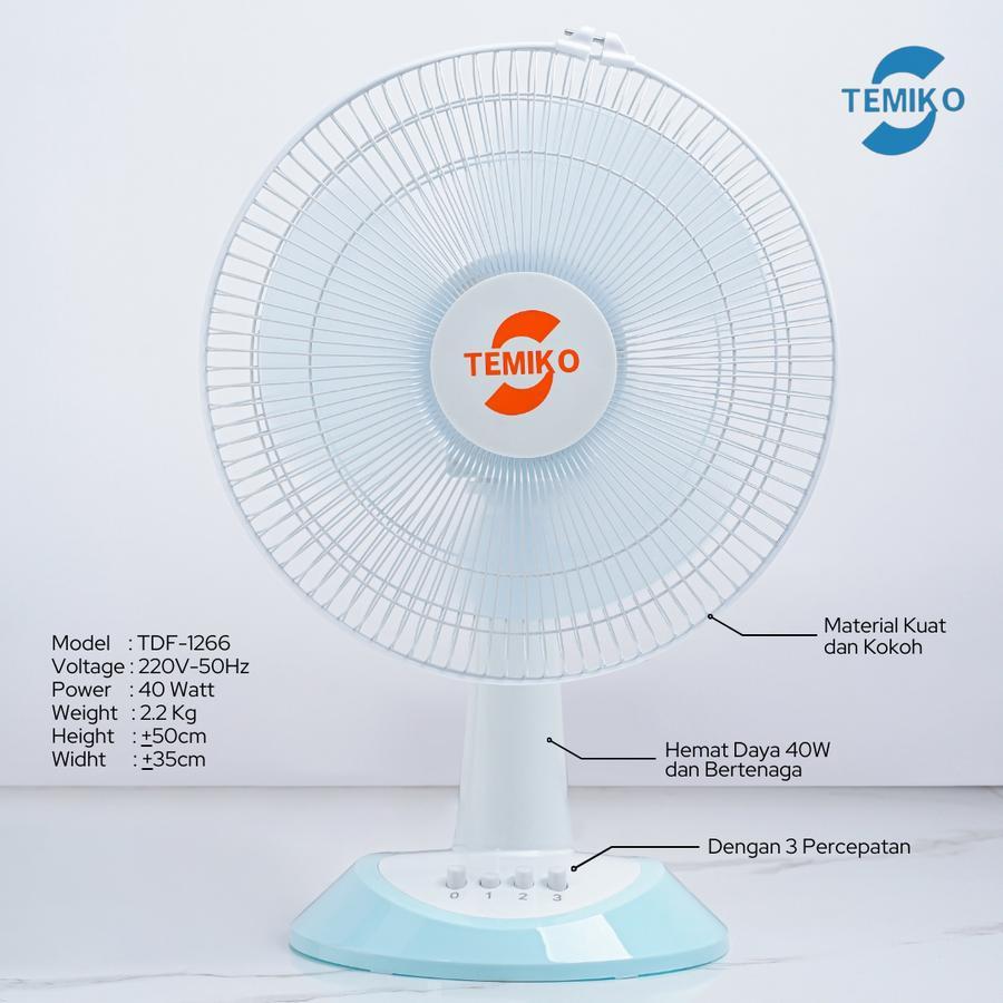 Temiko TDF-1266 Table Fan / Desk Fan | Shopee Malaysia