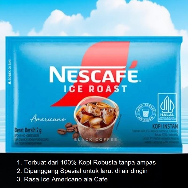 Nestle Nescafe Ice Roast Americano Instant Black Coffee 2 grams ...