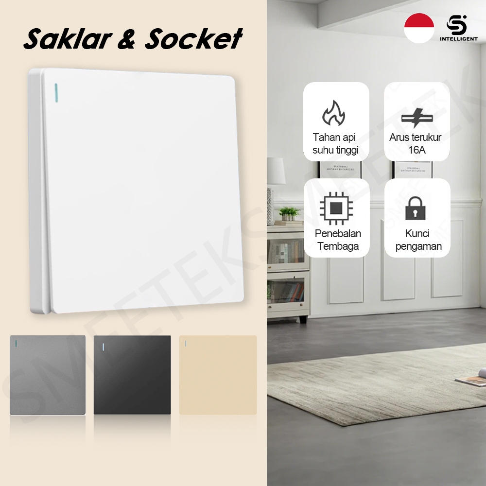 Wall Mounted Socket Switch 1 Gang 2 Way Switch On Off Switch Wall ...