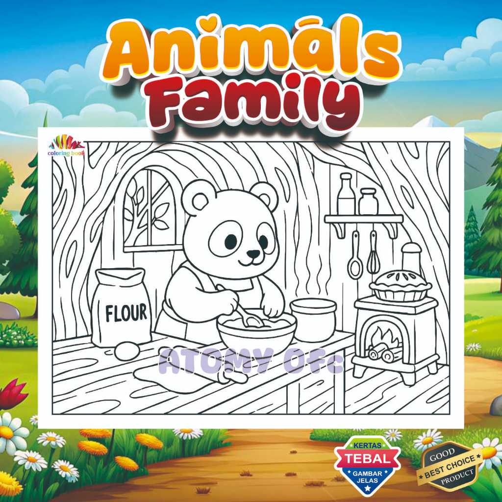 COLORING PAPER / COLORING / DRAWING PAPER / ANIMALS FAMILY A / COLORING ...