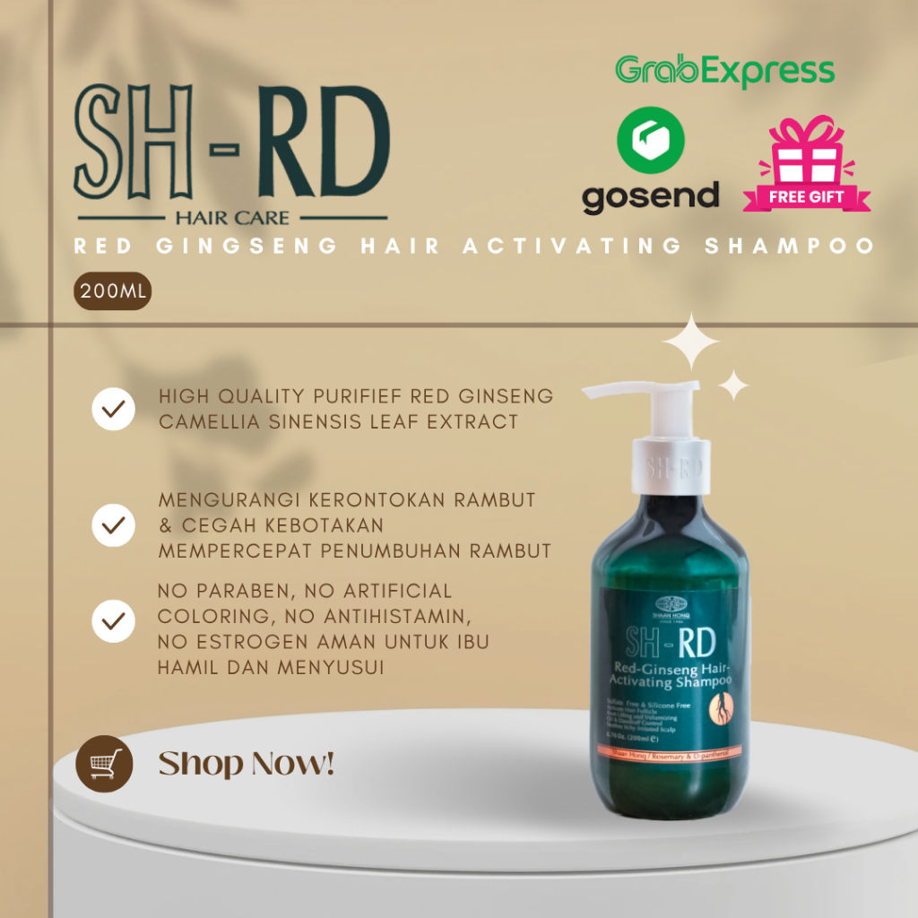SHRD Red Ginseng Shampoo 200ml | Premium Hair Care | Reduce Hair Loss ...