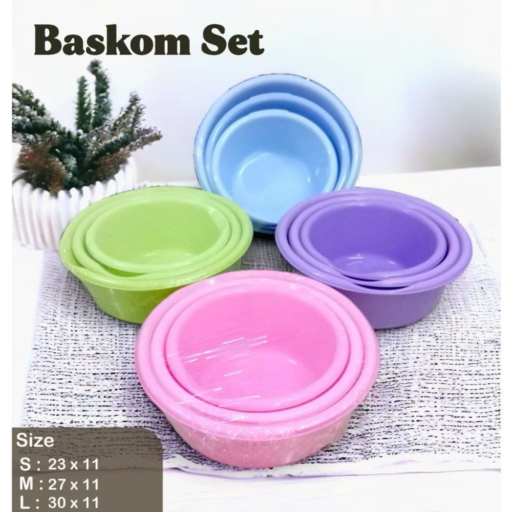 Basin Set of 3 / Plastic Basin / Plastic Basin | Shopee Malaysia