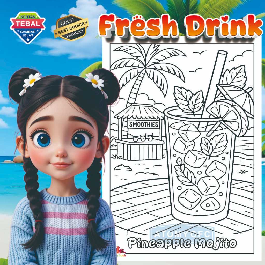 COLORING PAPER COLORING PAPER DRAWING PAPER/ FRESH DRINK/ COLORING ...