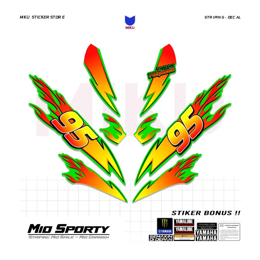 MS181b Sticker Striping Strips Scotlite Mio Smile Sporty Limited ...