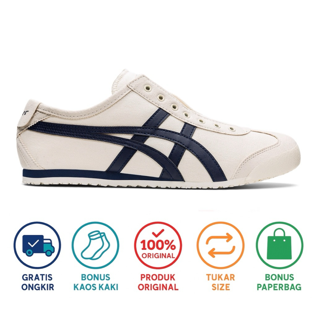 Onitsuka Tiger Original Mexico 66 slip On Mid Night free paper bag ...