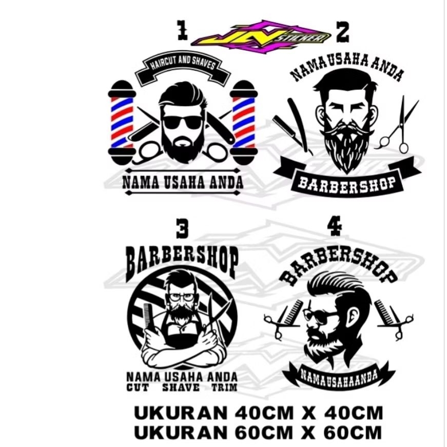 Custom cutting stickers BARBERSHOP barber shop stickers | Shopee Malaysia