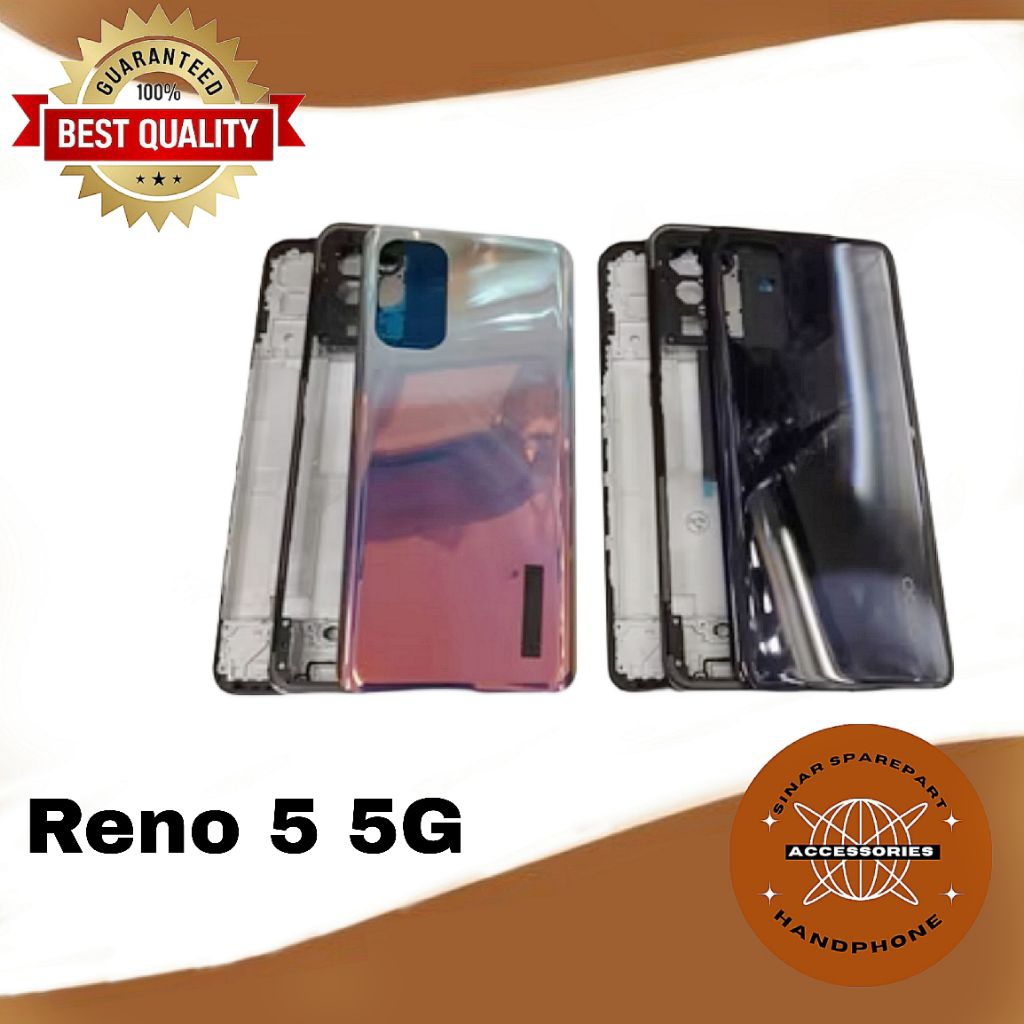 MESIN BACK CASING HOUSING FULLSET OPPO RENO 5 5G BACKDOOR + BAZZEL ...