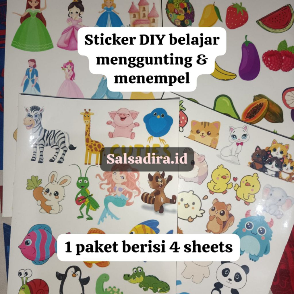 DIY Activity Stickers for Children Learning to Cut and Stick ...