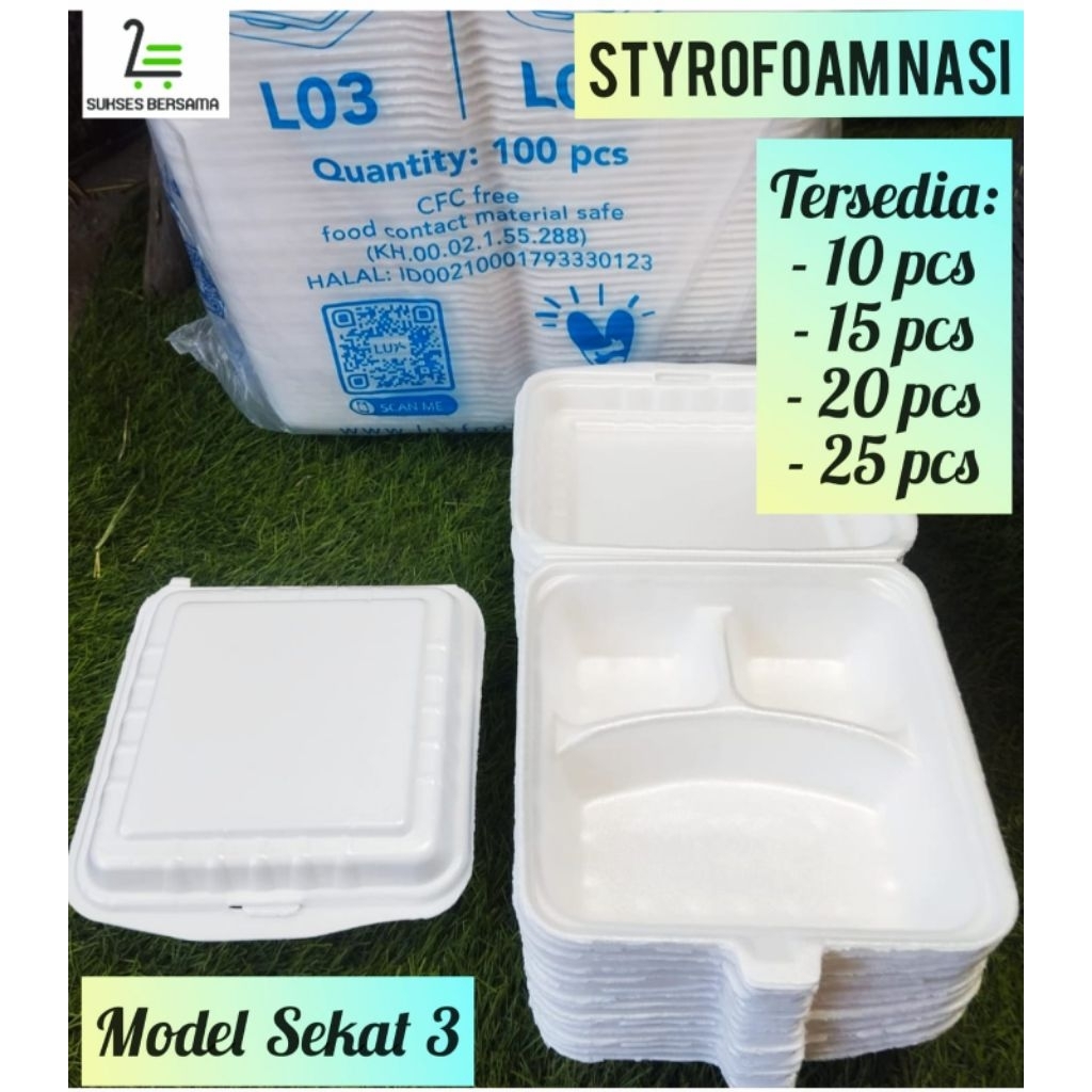 (Retail 10,15,20,25pcs) Styrofoam Rice Blocks 3 (LO 3S LUX) /Sterofom ...