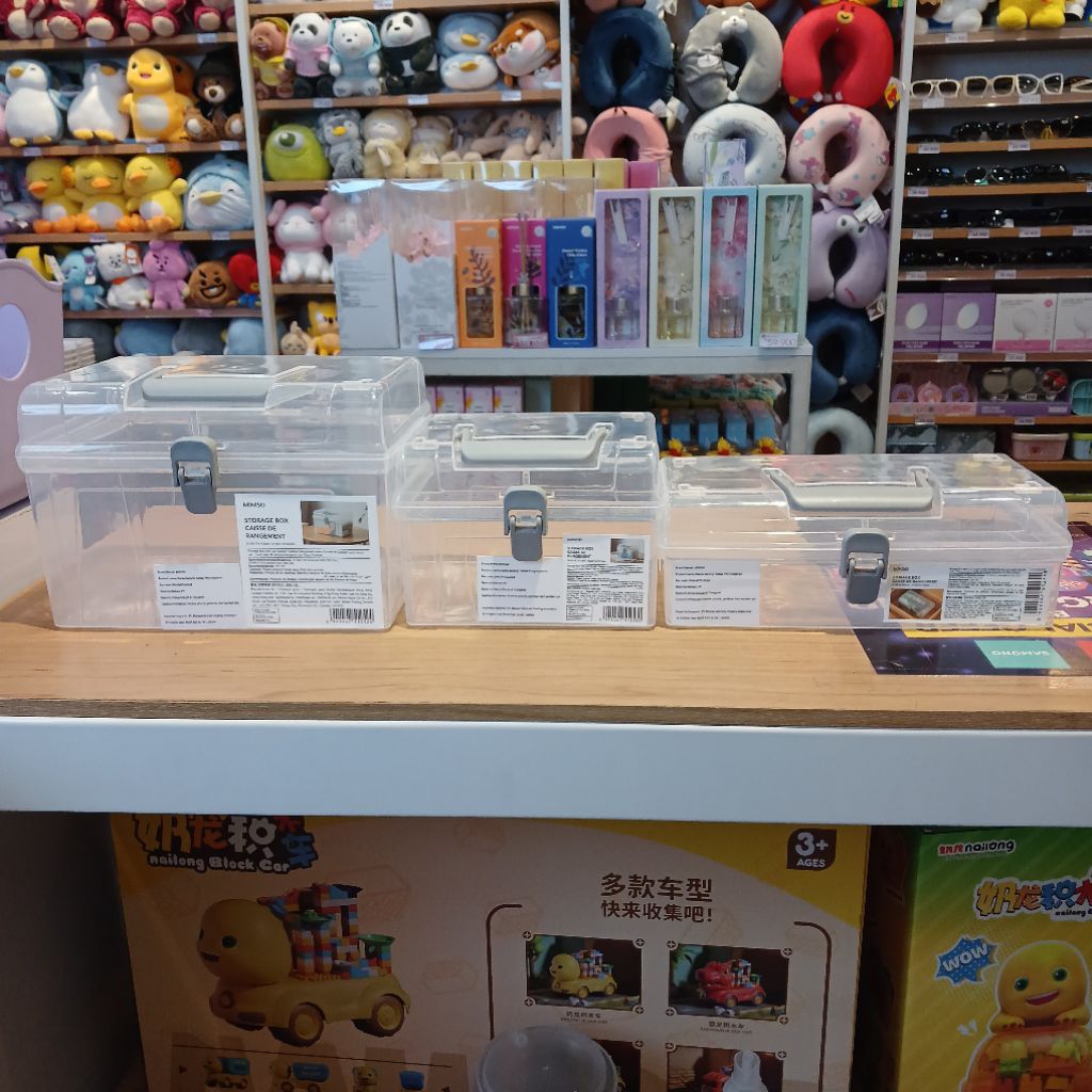 Miniso Storage Box with Lid, (Storage Box, Large, Small, Long) | Shopee ...