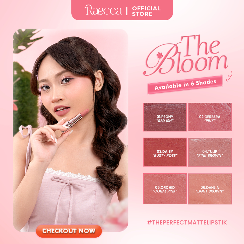 [New Launching] Raecca The Bloom Perfect Matte Lipstick - Lip Matte ...