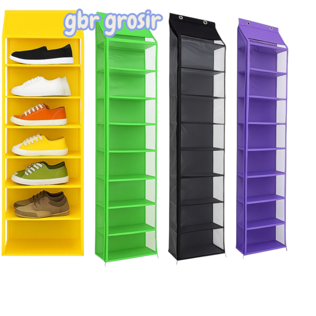 8-Tier Zippered Character Hanging Shoe Rack | Shopee Malaysia